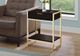 Monarch Specialties Inc. Espresso 24"H Gold Metal Accent Table with Shelf -2