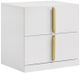 Coaster® Ines 4-Piece Navy/White High Gloss Eastern King Panel Bedroom Set-5