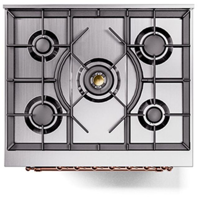 Ilve® Nostalgie II Series 30" Blue Gray Pro Style Dual Fuel Range-3