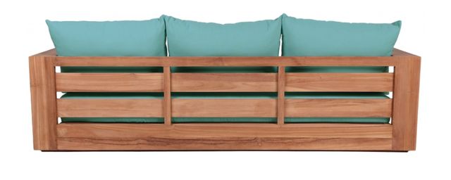 Meridian Furniture Tulum Sea Blue Fabric Outdoor Accent Sofa-2