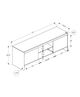 Monarch Specialties Inc. Dark Walnut 72" TV Stand with 2 Doors-2