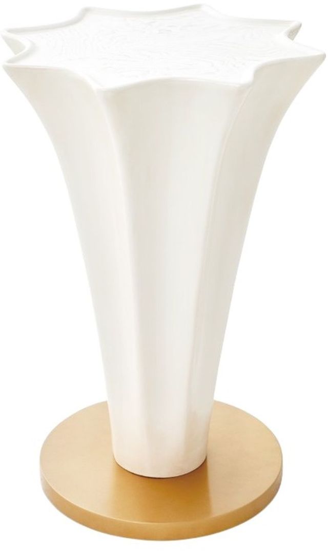 Michael Amini® La Terrazza Creamy Pearl Chairside Table-2