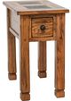 Sunny Designs™ Sedona Rustic Oak Slate Inlay Chair Side Table -0