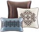 Olliix by Madison Park 7 Piece Blue Queen Princeton Jacquard Comforter Set-2