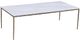 Dovetail Furniture Salas White Coffee Table with Copper Base-0
