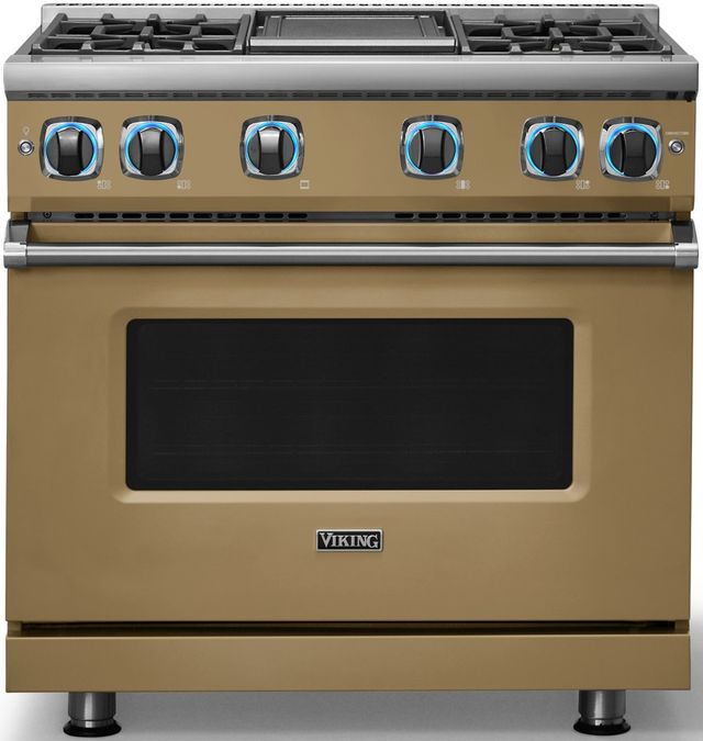 Viking® 7 Series 36" Golden Hour Pro Style Natural Gas Range with Griddle-3