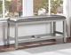 Steve Silver Co. Hyland Stone Gray/Vegan Rawhide Counter Bench-4