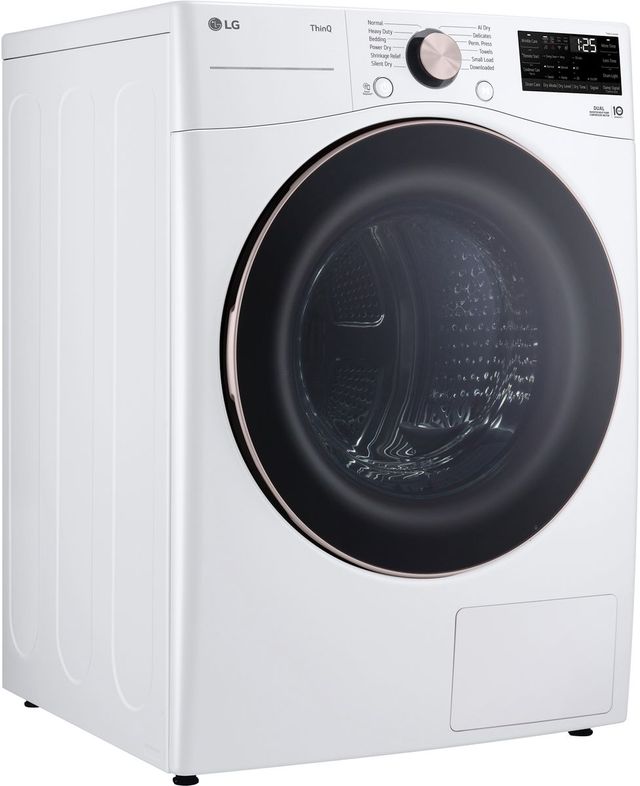 LG 7.8 Cu. Ft. White Ventless Electric Dryer with Dual Inverter HeatPump™ Technology and Wi-Fi Connectivity-4