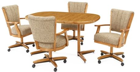 Allwood Furniture Group #140 Medium Oak Douglas Extension Laminate Top Table Set-0