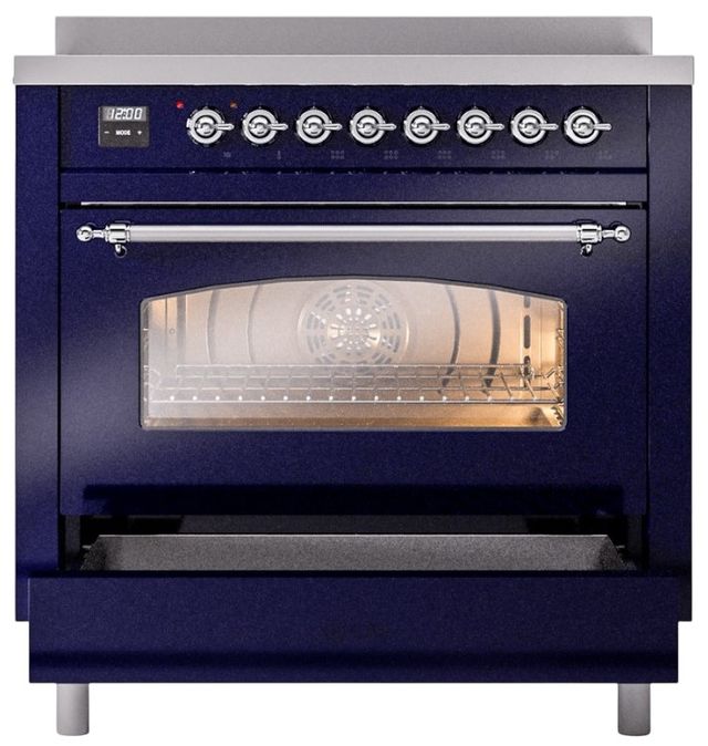 Ilve® Nostalgie II Series 36" Blue Pro Style Induction Range-2