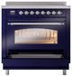 Ilve® Nostalgie II Series 36" Blue Pro Style Induction Range-2