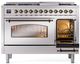 Ilve® Nostalgie II Series 48" Stainless Steel Pro Style Dual Fuel Range-3