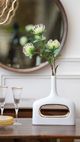 A & B Home White Protea Stem-4