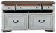 Liberty Furniture Magnolia Manor Antique White/Weathered Brown Credenza-2