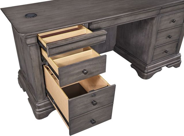 aspenhome® Sinclair Ash Grey Credenza and Hutch-3