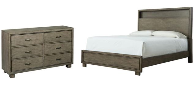 Signature Design by Ashley® Arnett 2-Piece Gray King Bookcase Bed Set-0