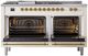 Ilve® Nostalgie II Series 60" Antique White Pro Style Dual Fuel Range-1