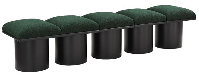Meridian Furniture Pavilion 5-Piece Green/Black 78" Modular Bench Set-0