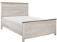 Mazin Furniture Nashville Antique White/Brown Queen Bed-1