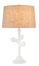 Currey & Company Charny White Gesso Table Lamp-0