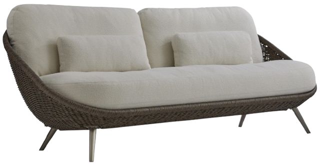 Bernhardt Santa Monica Bernhardt Exteriors Pebble/White Fabric/Woven Outdoor Sofa-0