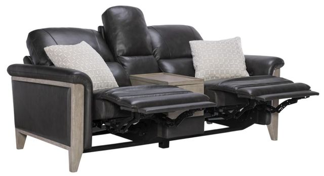 Legacy Classic Esme Halifax Flax/Ravello Iron Power Reclining Loveseat with Swivel Console-1