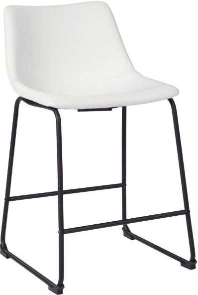 Signature Design by Ashley® Centiar White Counter Stool