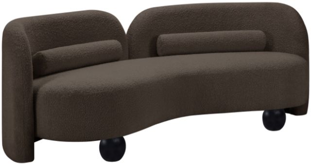 Meridian Furniture Daphne Brown Boucle Fabric Sofa-0