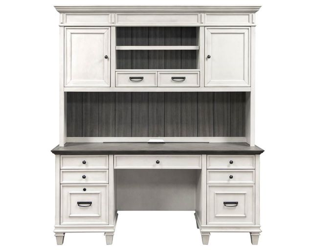 Martin Furniture Hartford Black/White Linen Credenza-1