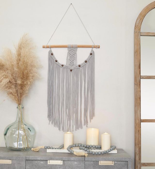 Deco Marche Gray 44” Macrame Wall Decor-4