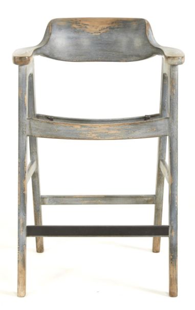 Nest Home Collections Wagner Barbury Pearl/Distressed Blue Bar Stool-0
