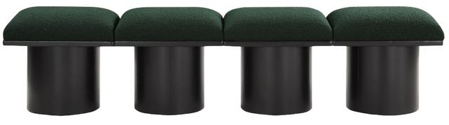 Meridian Furniture Pavilion 4-Piece Green/Black 72" Modular Bench Set-1