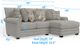 Jackson Furniture Livingston 3-Piece Linen Right Arm Facing Sectional and Chaise-5