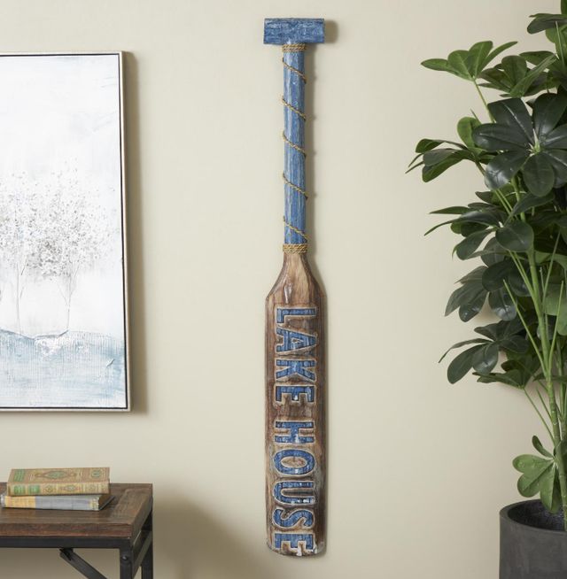 Deco Marche Blue Paddle Wall Decor-3