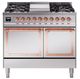Ilve® Nostalgie II Noblesse 40'' Stainless Steel Pro Style Dual Fuel Range with Copper Trim-0