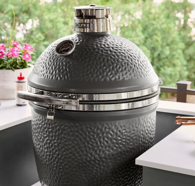 LYNX® Kamado 23" Matte Gray Tabletop Charcoal Grill-4