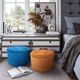 TOV Furniture by TOV Slashed Navy Luna Velvet Ottoman-1