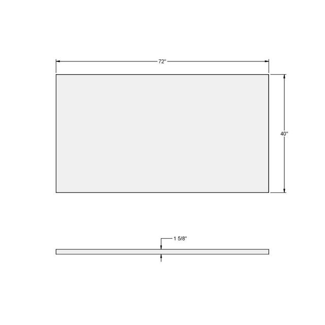Amisco Customizable Fabiola 72" Rectangular Dining Table with 1.63" Thermo Fused Laminate Top-1