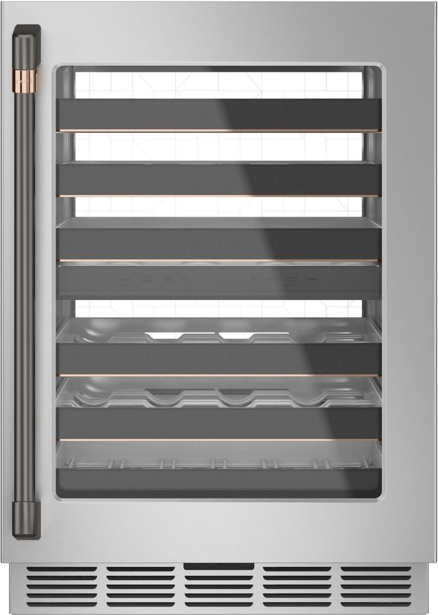 Café™ Brushed Black Wine/Beverage Center Handle Kit-5