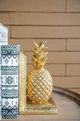 A & B Home 2-Piece Gold Pineapple Bookend Set-5