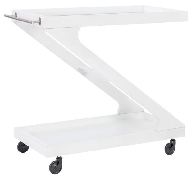 Powell® Z Nantucket White Bar Cart-0