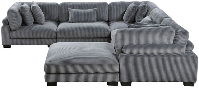 Homelegance® Traverse 6-Piece Gray Modular Sectional with Ottoman-4