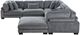 Homelegance® Traverse 6-Piece Gray Modular Sectional with Ottoman-4
