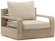 Dovetail Furniture Lucrecia Gray/Sand Olefin/Teak Outdoor Sofa Chair-0