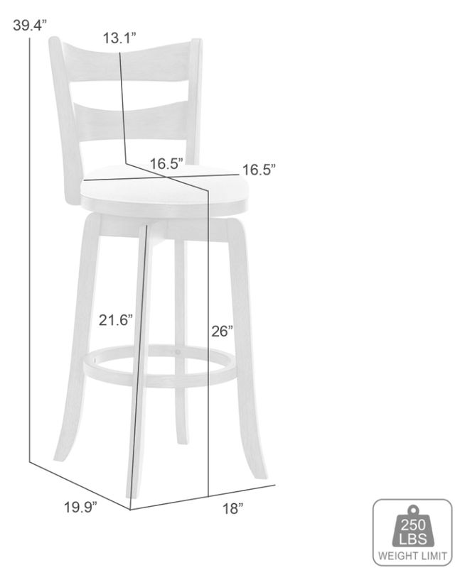 Armen Living Blair Creamy Neutral/Wheat Swivel Counter Stool-2