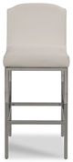 Woodbridge Furniture Venice Brushed Nickel/Stainless Steel/White Bar Stool-1