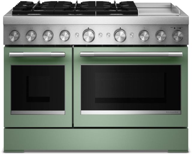 KitchenAid® 48" Cardamom Pro Style Duel Fuel Range with Griddle-0