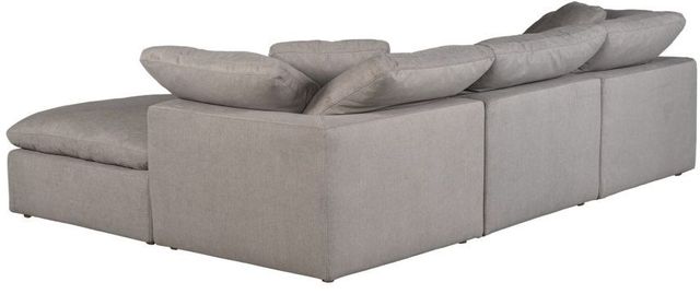 Moe's Home Collection Clay Lounge 4-Piece Light Grey Modular Sectional and Ottoman-1