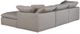 Moe's Home Collection Clay Lounge 4-Piece Light Grey Modular Sectional and Ottoman-1