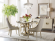 American Drew® Lenox Plaza Beige Round Dining Table with Brassy Champagne Base-3